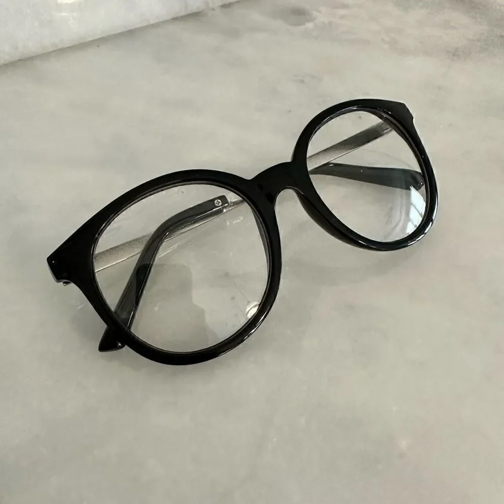 Ann Taylor Vintage-Inspired Black Frames Glasses Clear Non Prescription Lenses